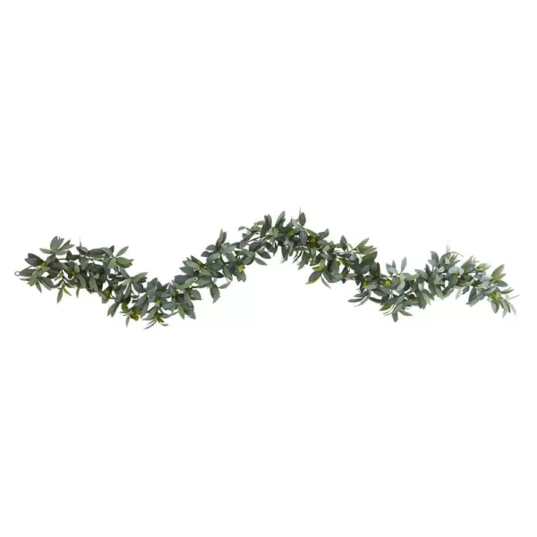Nearly Natural 6.5 ft. Olive Indoor Artificial Garland