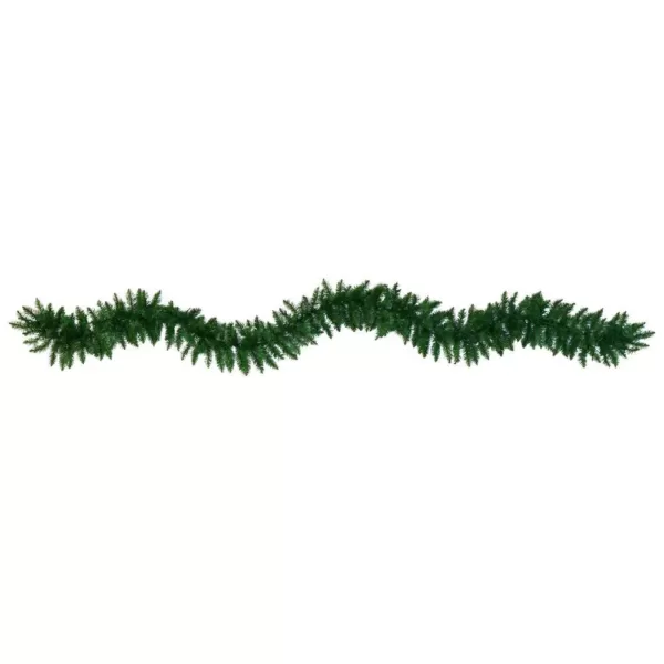 Nearly Natural 9 ft. Battery Operated Pre-lit Artificial Christmas Pine Garland with 50 Warm White LED Lights