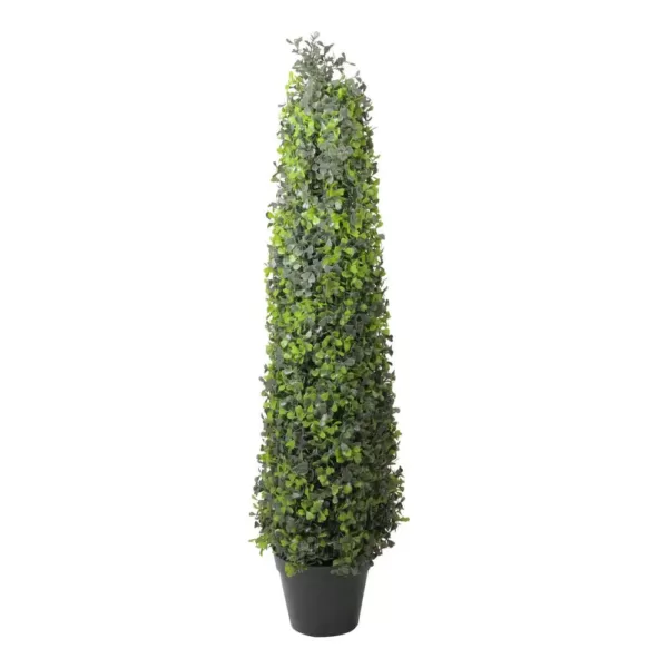 Northlight 36 in. Potted Artificial 2-Tone Boxwood Topiary Tree