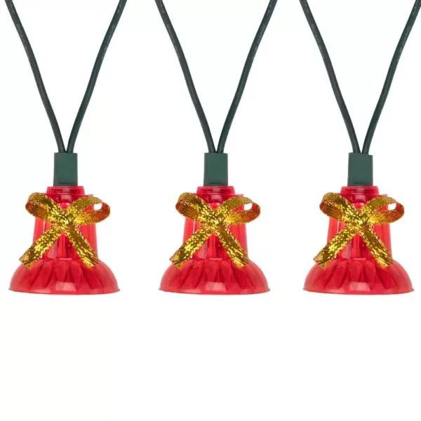 Northlight 13 ft. Green Incandescent 40-Count Red Bells Lights with Musical Christmas Wire