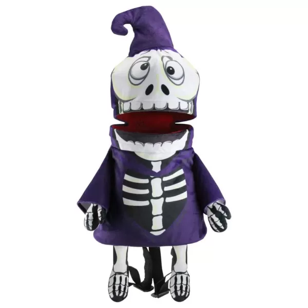 Northlight 24 in. Musical Animated Skeleton Children's Halloween Trick or Treat Bag
