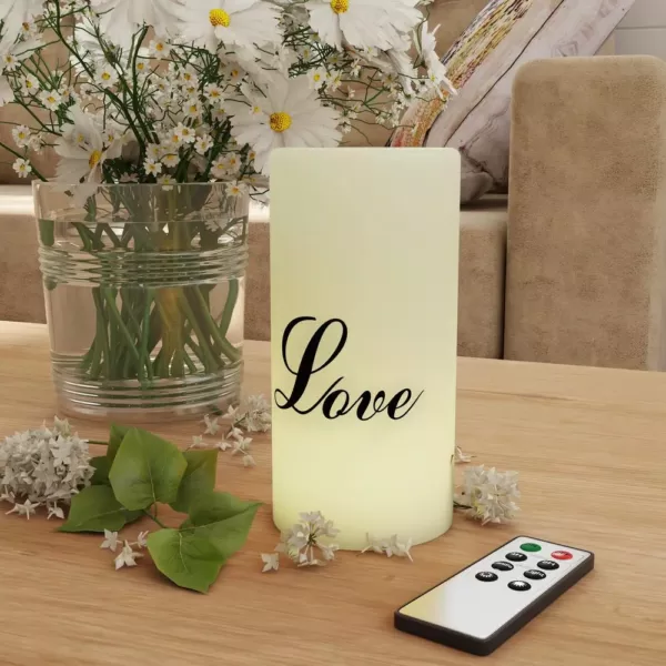 Lavish Home "Love" LED Flameless Candle with Remote Control