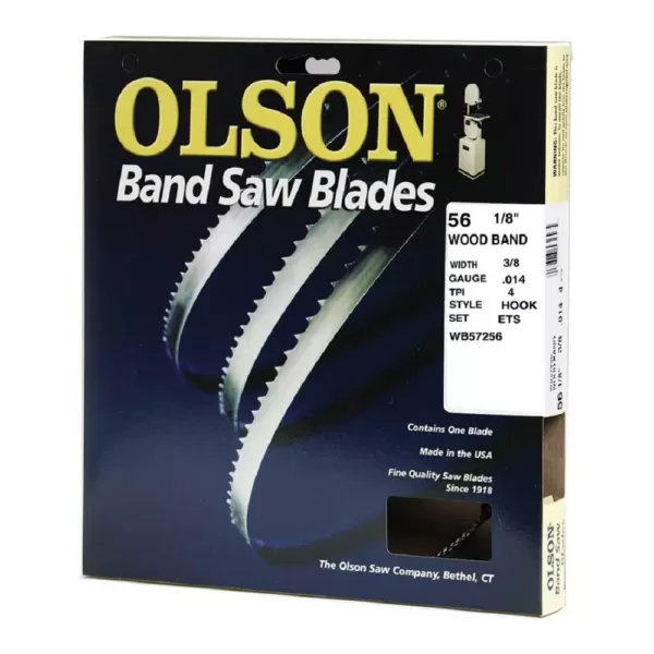 Olson Saw One 56-1/8 in. L x 3/8 in. 4 TPI High Carbon Steel Band Saw Blade