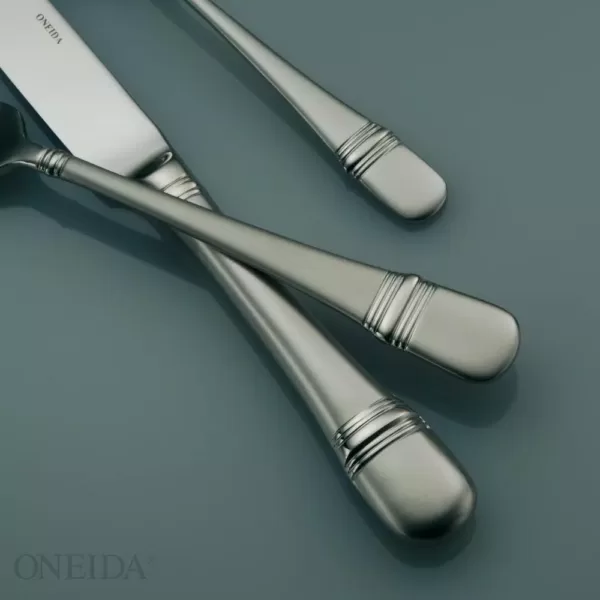 Oneida Satin Astragal Teaspoons, U.S. Size 18/10 Stainless Steel (Set of 12)