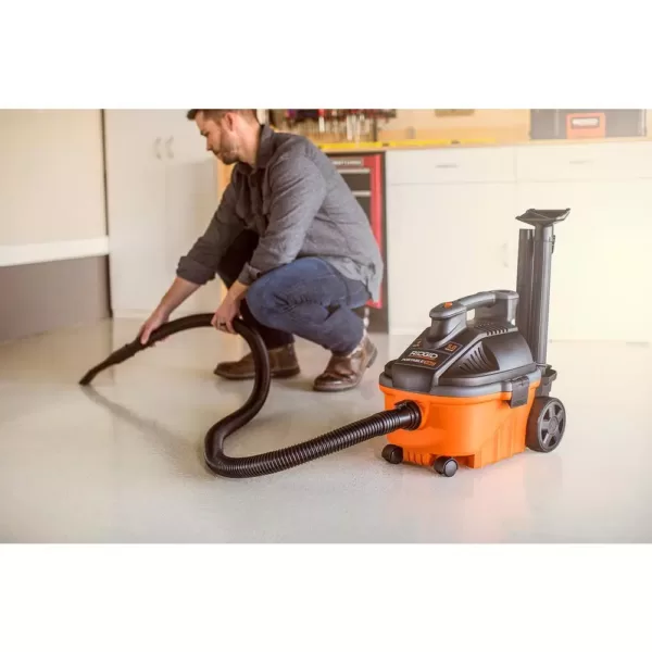 RIDGID 4 Gal. 5.0-Peak HP Portable Wet/Dry Shop Vacuum with Filter, Hose and Accessories