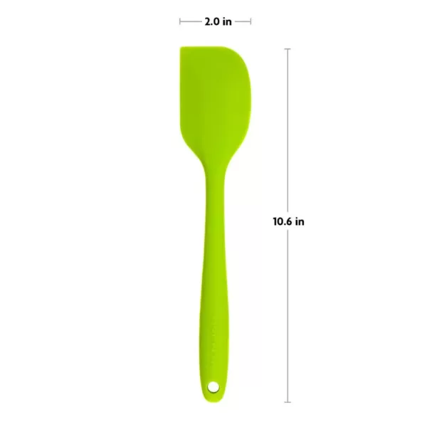 Ovente Premium Silicone BPA-Free, Spatula, Stainless Steel Core 500F Heat-Resistant, Non-Stick, Dishwasher Safe, (SP1001G)