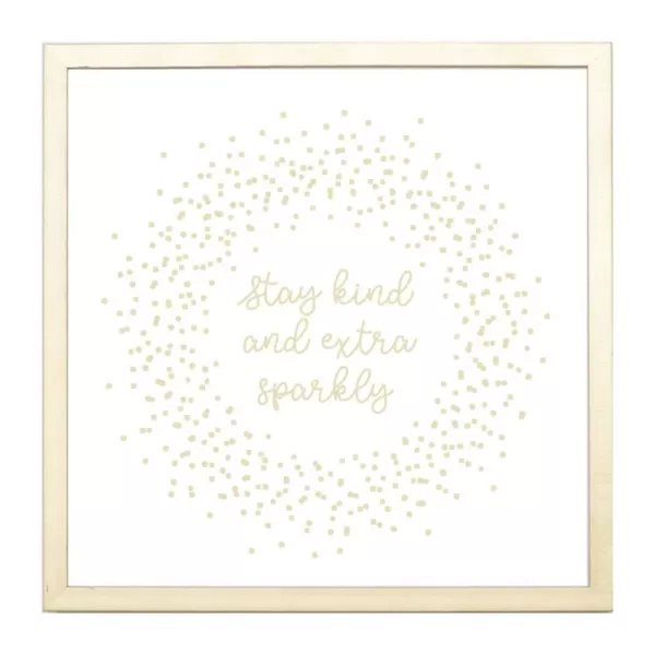 Petal Lane Stay Kind And Extra Sparkly, Gold Frame, Magnetic Memo Board