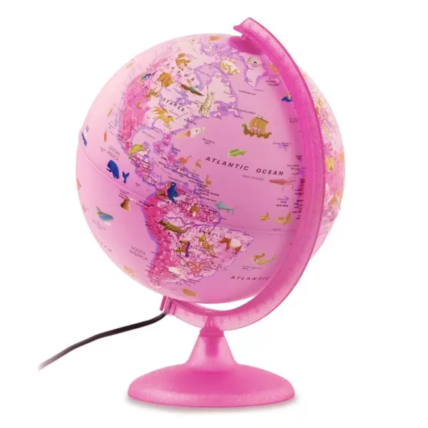 Waypoint Geographic Safari Explorer Pink Animals 10 in. Illuminated Globe