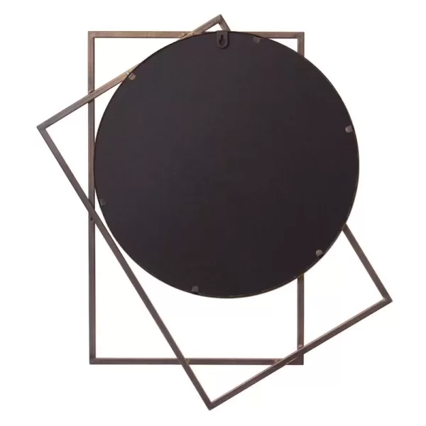 Pinnacle Medium Round Gold Modern Mirror (24 in. H x 21 in. W)