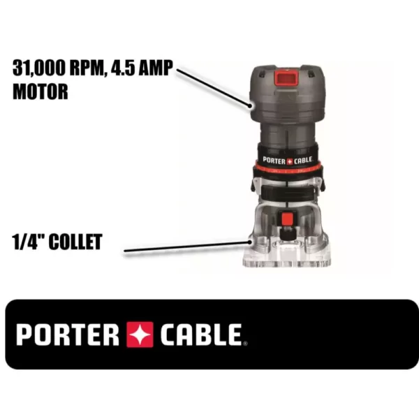 Porter-Cable 4.5 Amp Single Speed 1/4 in. Laminate Trimmer