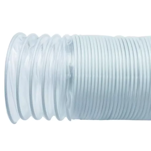 POWERTEC 3 in. x 10 ft. PVC Flexible Dust Collection Hose in Clear