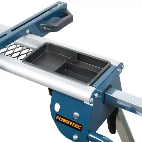 POWERTEC Deluxe Rolling MIter Saw Stand with Trays