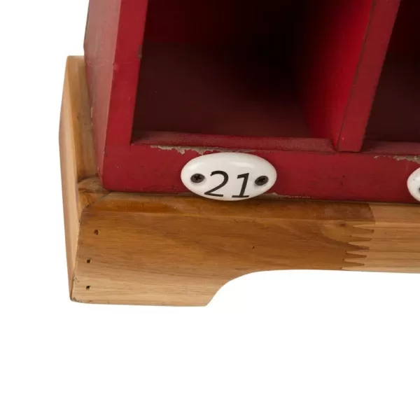 Glitzhome 25 in. H Countdown to Christmas Wood and Metal Advent Calendar Decor