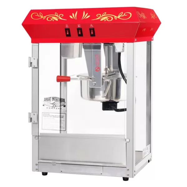 Great Northern Foundation 8 oz. Red Countertop Popcorn Machine