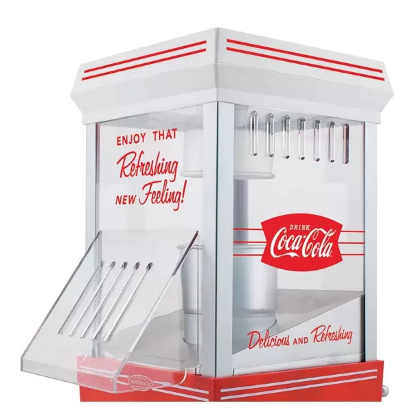 Nostalgia Coca-Cola 4 oz. Red Hot Air Popcorn Machine with Cart
