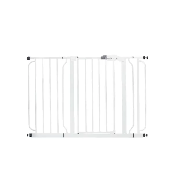 Regalo 30 in. Easy Step Extra Wide Metal Walk Through Gate in White