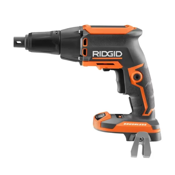 RIDGID 18-Volt Cordless Brushless Drywall Screwdriver with Collated Attachment (Tool-Only)