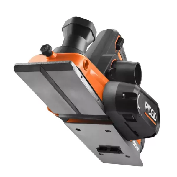 RIDGID 18-Volt OCTANE Cordless Brushless 3-1/4 in. Hand Planer with 18-Volt Lithium-Ion 4.0 Ah Battery and Charger Kit