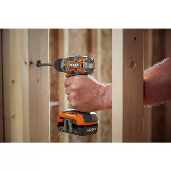 RIDGID 18V Brushless SubCompact 1/2 in. Drill/Driver Kit with 18V Drywall Cut-Out Tool, 2 Batteries, Charger, and Bag