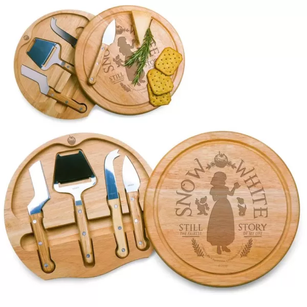 TOSCANA 10.2 in. Snow White Circo Cheese Board and Tools Set