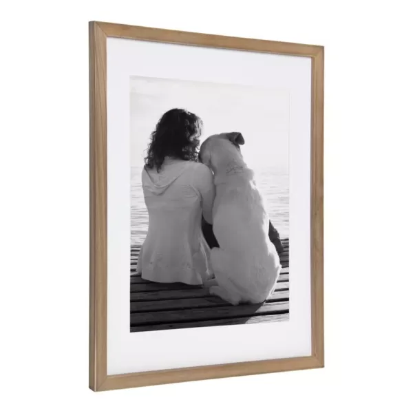 DesignOvation Gallery 14 in. x 18 in. Matted to 11 in. x 14 in. Rustic Brown Picture Frame (Set of 2)