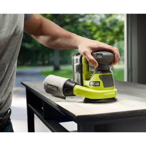 RYOBI 18-Volt ONE+ Lithium-Ion Cordless Fixed Base Trim Router and 5 in. Random Orbit Sander (Tools Only)