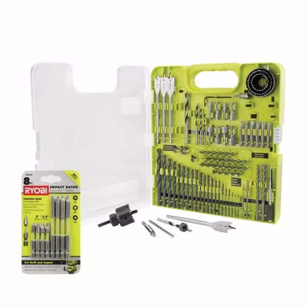 RYOBI Multi-Material Drill and Driver Kit (90-pc) With (8-pc) Impact Rated Driving Kit