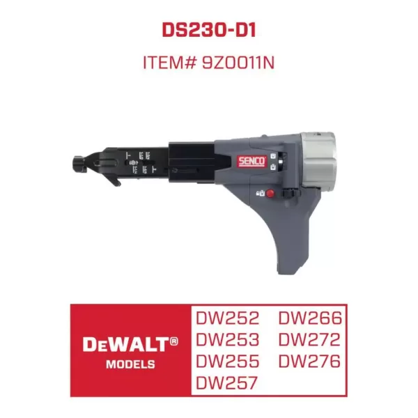 Senco DS230-D1 2 in. Auto-Feed Screwdriver Attachment for select DeWalt AC models