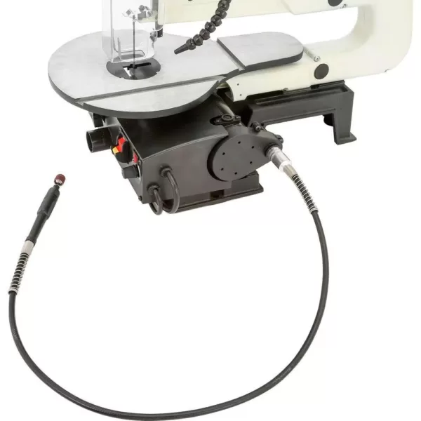 Shop Fox 16 in. VS Scroll Saw with Foot Switch, LED, Miter Gauge and Rotary Shaft