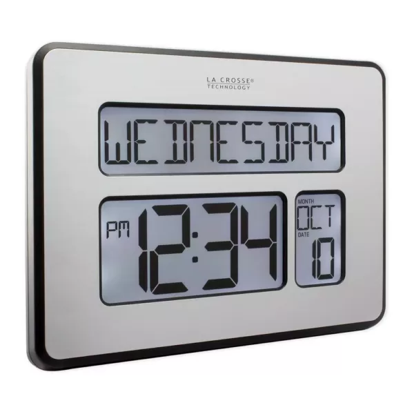 La Crosse Technology Atomic Full Calendar Digital Clock with Extra Large Digits - Perfect Gift for the Elderly