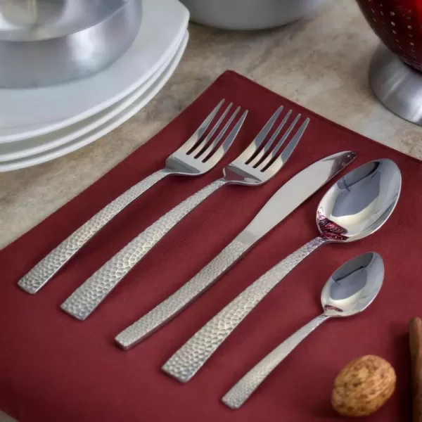 MegaChef Baily 20-Piece Silver Stainless Steel Flatware Set (Service for 4)