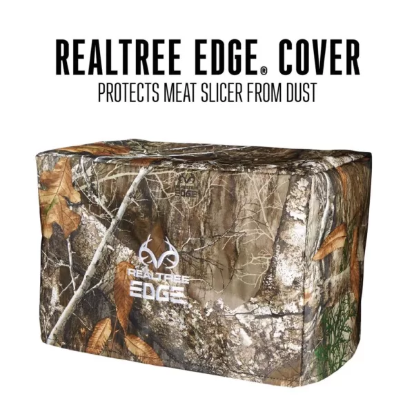 Weston Realtree Edge 200-Watt Silver Meat Slicer with Camouflage Storage Cover