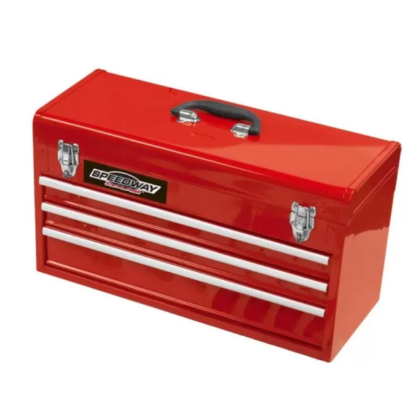 SPEEDWAY 24 in. 3-Drawer Steel Tool Chest with Bonus Tool Set (118-Piece)