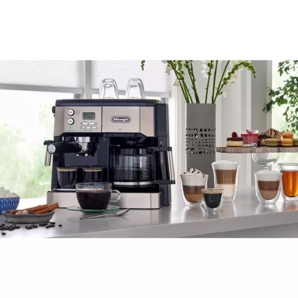 DeLonghi All-In-One 10-Cup Stainless Steel Espresso Machine and Drip Coffee Maker