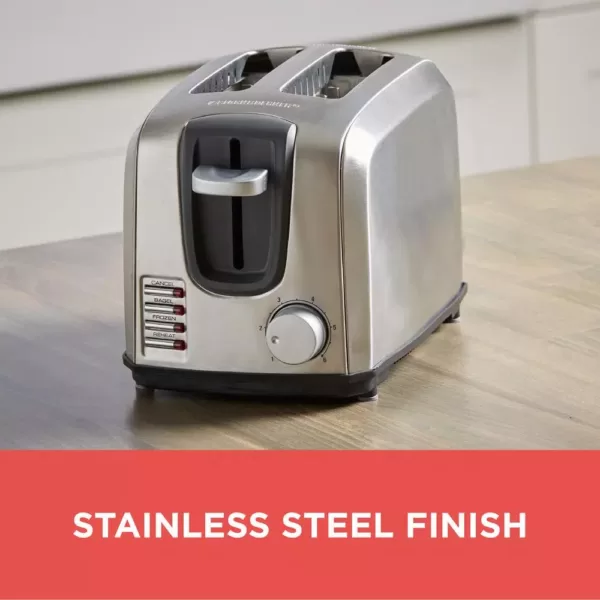 BLACK+DECKER 2-Slice Stainless Steel Toaster