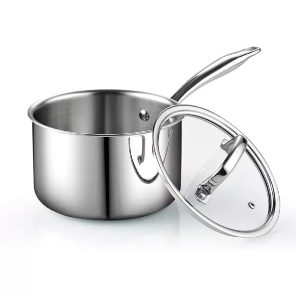 Cook N Home 7-Piece Tri-Ply Clad Stainless Steel Cookware Set