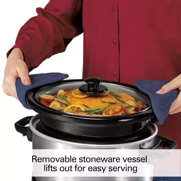 Hamilton Beach 4 Qt. Stainless Steel Slow Cooker with Built in Timer