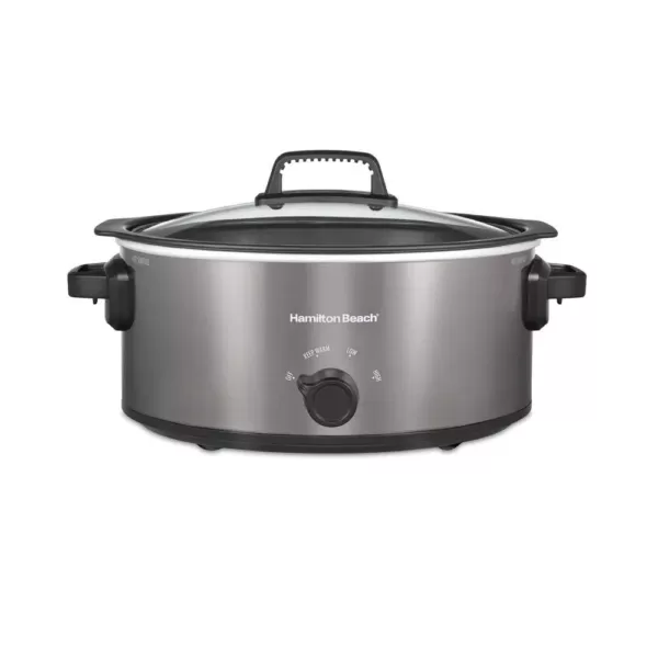 Hamilton Beach Stovetop Sear and Cook 6 qt. Gray Slow Cooker
