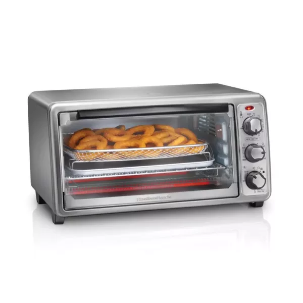 Hamilton Beach Sure Crisp 1440 W 6-Slice Stainless Steel Toaster Oven with Air Fry