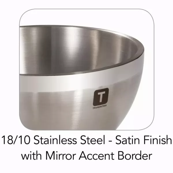 Tramontina Gourmet 3 Qt. Double Wall Stainless Steel Mixing Bowl