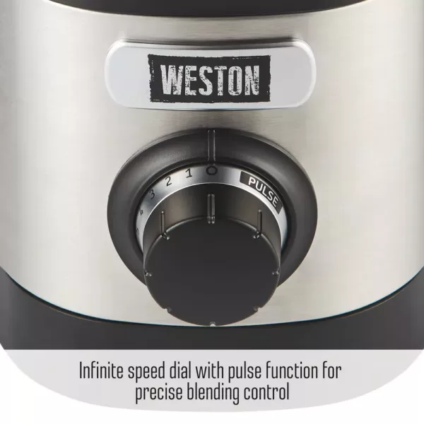Weston Pro Series 32 oz. 11-speed Stainless Steel Blender with Sound Shield