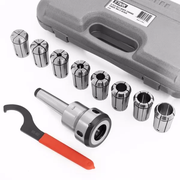 Stark 1/8 in. to 1 in. Quick Change Spring Collet Chuck End Mill Holder (8-Piece)
