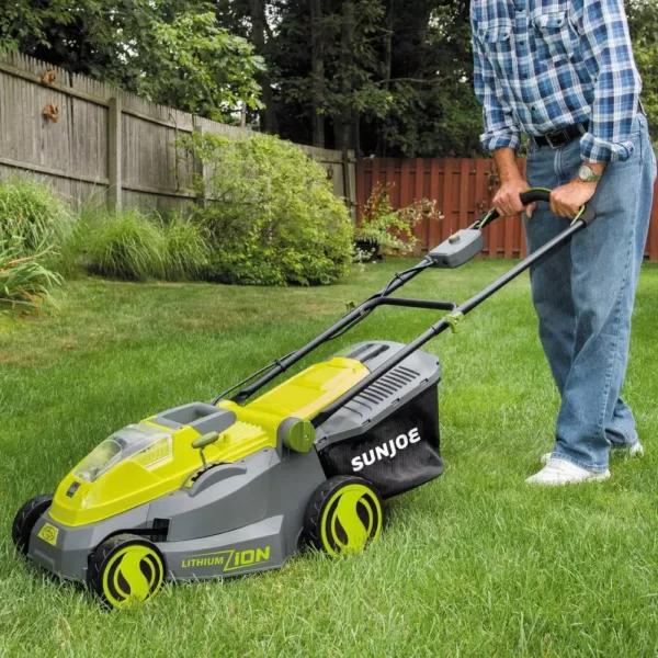 Sun Joe 16 in. 40-Volt Cordless Battery Walk Behind Push Mower Kit with 4.0 Ah Battery + Charger