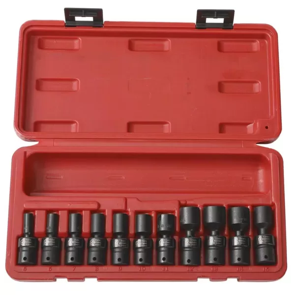 SUNEX TOOLS 1/4 in. Drive Universal Magnetic Impact Socket Set (11-Piece)