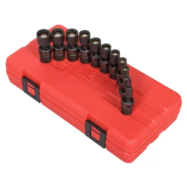 SUNEX TOOLS 1/4 in. Drive Universal Magnetic Impact Socket Set (11-Piece)