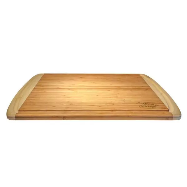 Heim Concept 18 in. x 12 in. x 1 in. Organic Bamboo Serving Tray with Drip Groove