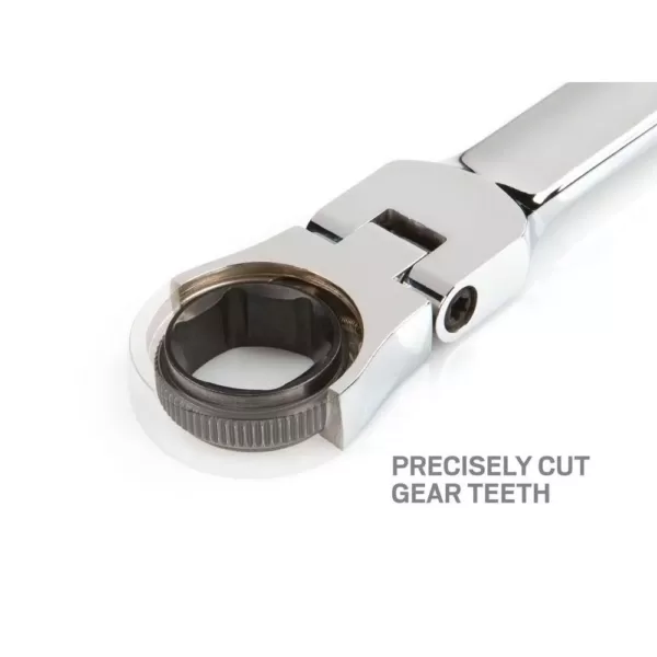 TEKTON 8 mm x 10 mm Flex-Head Ratcheting Box End Wrench
