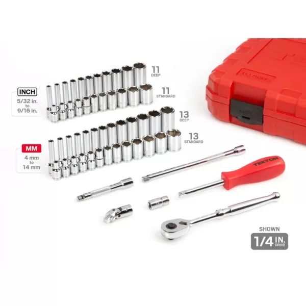 TEKTON 3/8 in. and 1/4 in. Drive, Mechanics Socket Set (129-Piece)