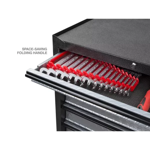 TEKTON 7.5 in. 15-Tool Store-and-Go Wrench Rack Keeper in Red