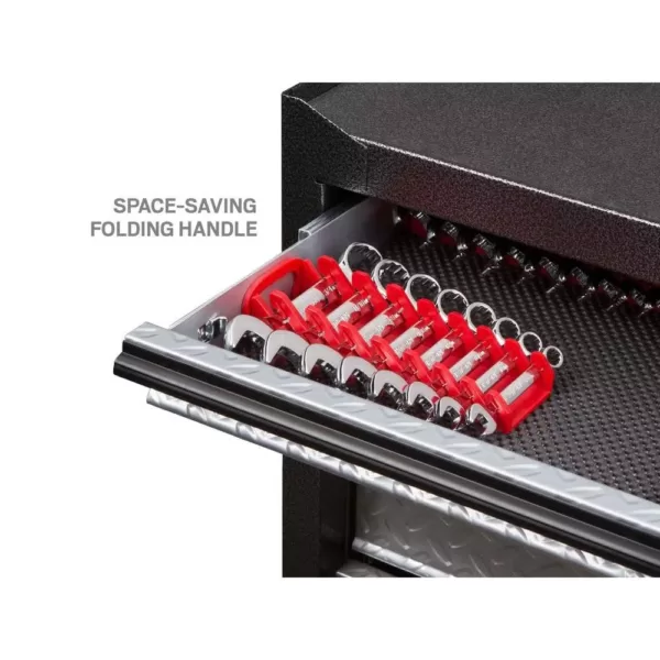 TEKTON 2.3 in. 8-Tool Store-and-Go Stubby Wrench Rack Keeper in Red